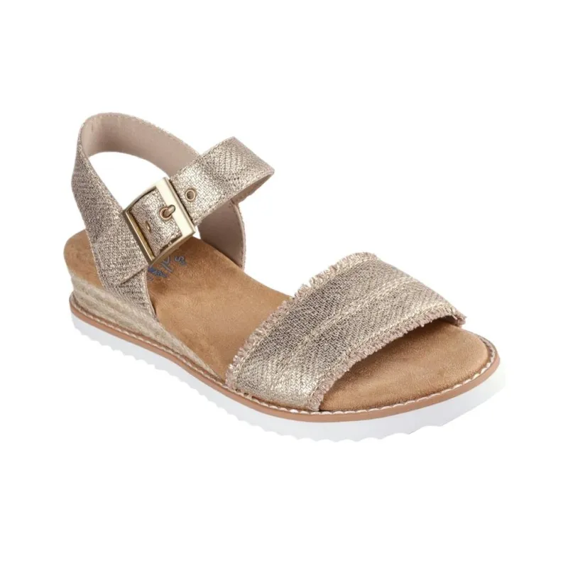 Skechers BOBS Desert Kiss One Strap Sandals Women's Gold-2