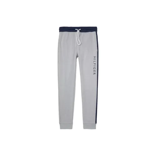 Tommy Hilfiger FW23 Fleece Logo Jogger Pant Bottoms Casual Pants Men's Gray