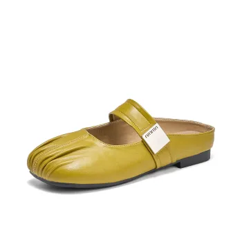 La Chapelle Antibacterial, Slip Resistant, Abrasion Resistant Closed Toe Slippers Women's Yellow