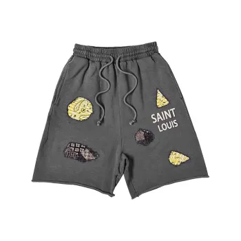 SSSAINT LOUIS Casual Shorts Unisex Washed Gray