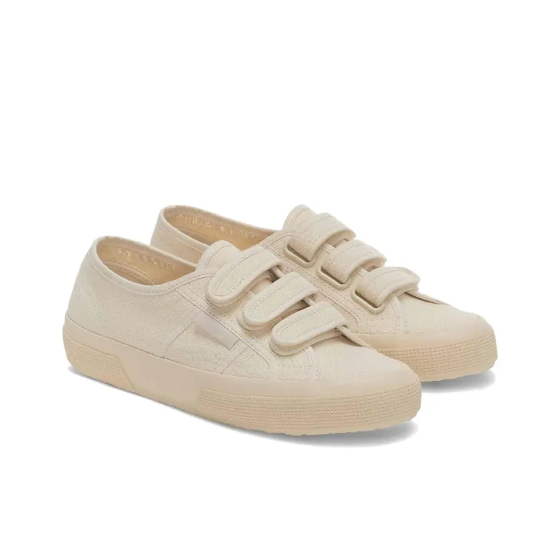 SUPERGA COT3STRAPU Breathable Low Top Tennis Shoes Unisex Golden Beige-1