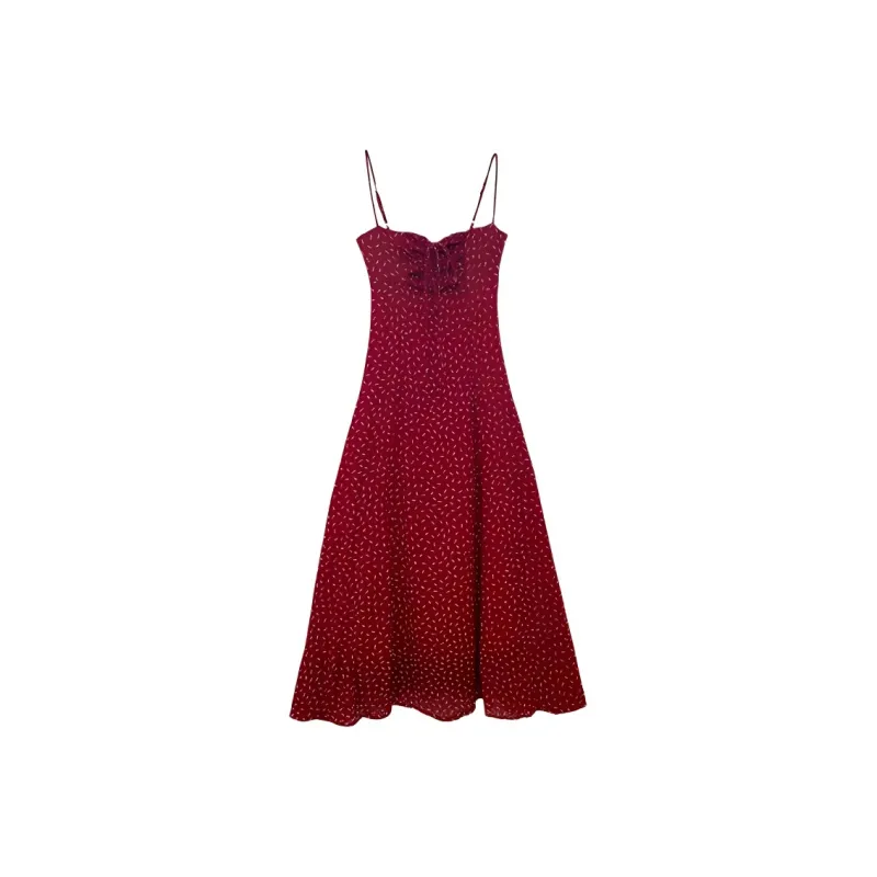 CZMO Slip Dresses Women's Red-1