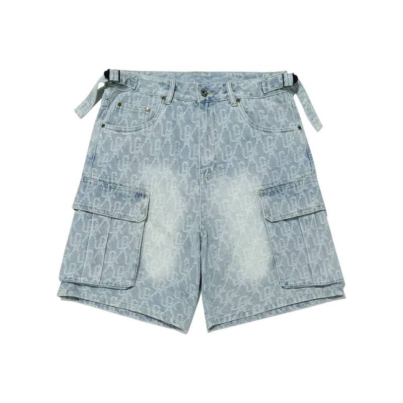 Guuka Denim Shorts Men Denim Blue-0