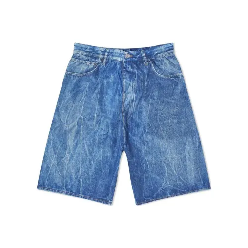 Balenciaga Denim Shorts Men's Washed Blue