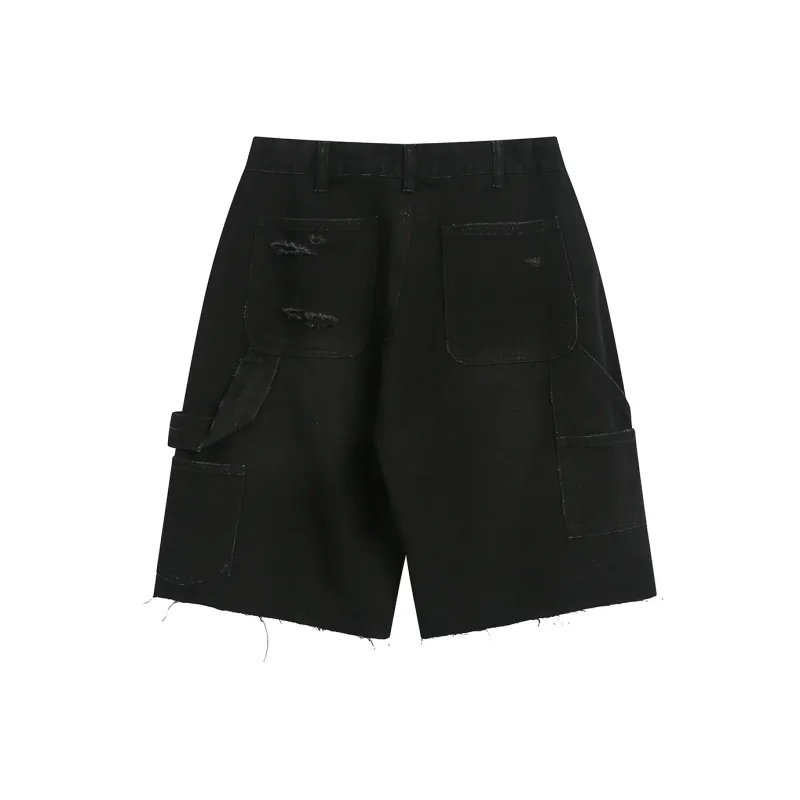Evil Lions Denim Shorts Unisex-5