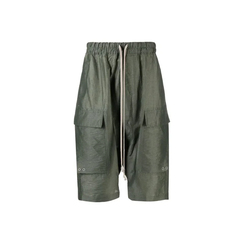 RICK OWENS Casual Shorts Men Green-0
