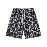 Dark Color Leopard Print Shorts
