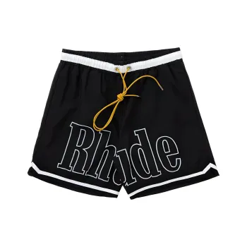 RHUDE Flannel Court Logo Short