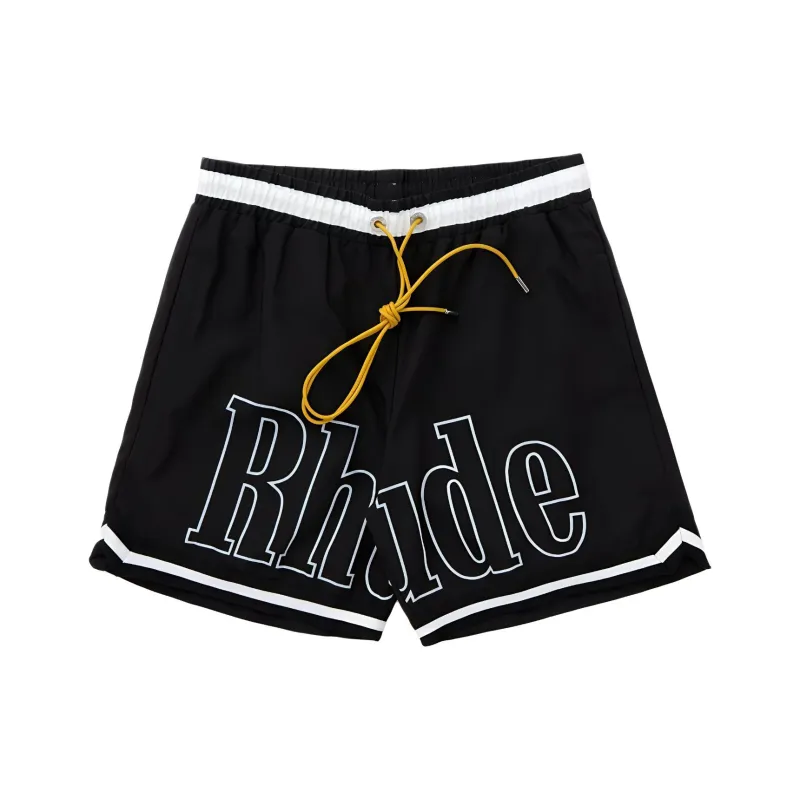 RHUDE Flannel Court Logo Short-0