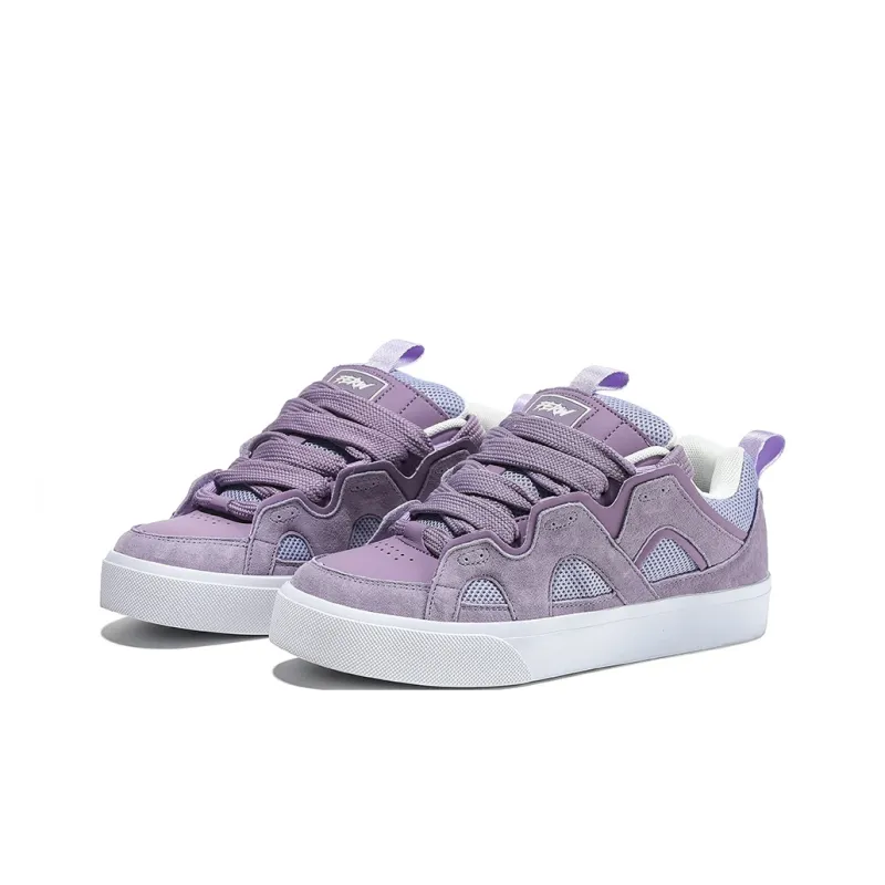FERW Misty Sweet Sleep Coverage Slip Resistant And Abrasion Resistant Low Top Skateboard Shoes Unisex Taro Purple-2