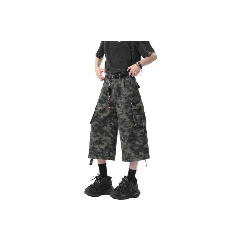 YATSI Denim Shorts Unisex City Camouflage-0