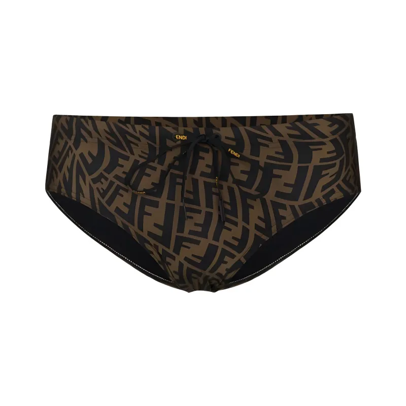 FENDI Swimming Shorts Men Brown-0