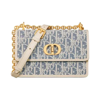 DIOR Miss Caro Cotton Crossbody Bag, Shoulder Bag Mini Women's Blue & White