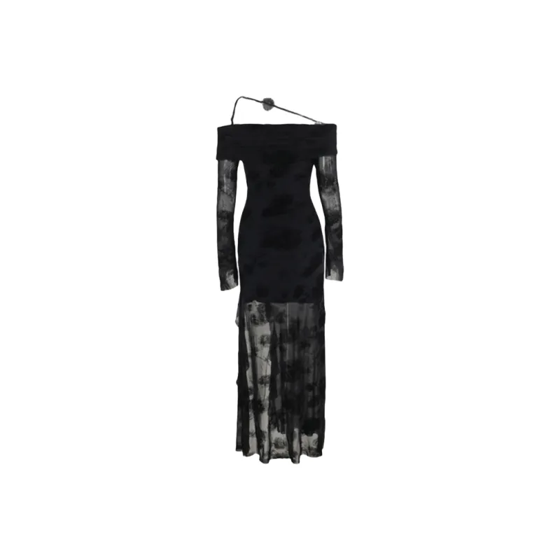 Incolore Long Sleeved Dress Women's Black-1