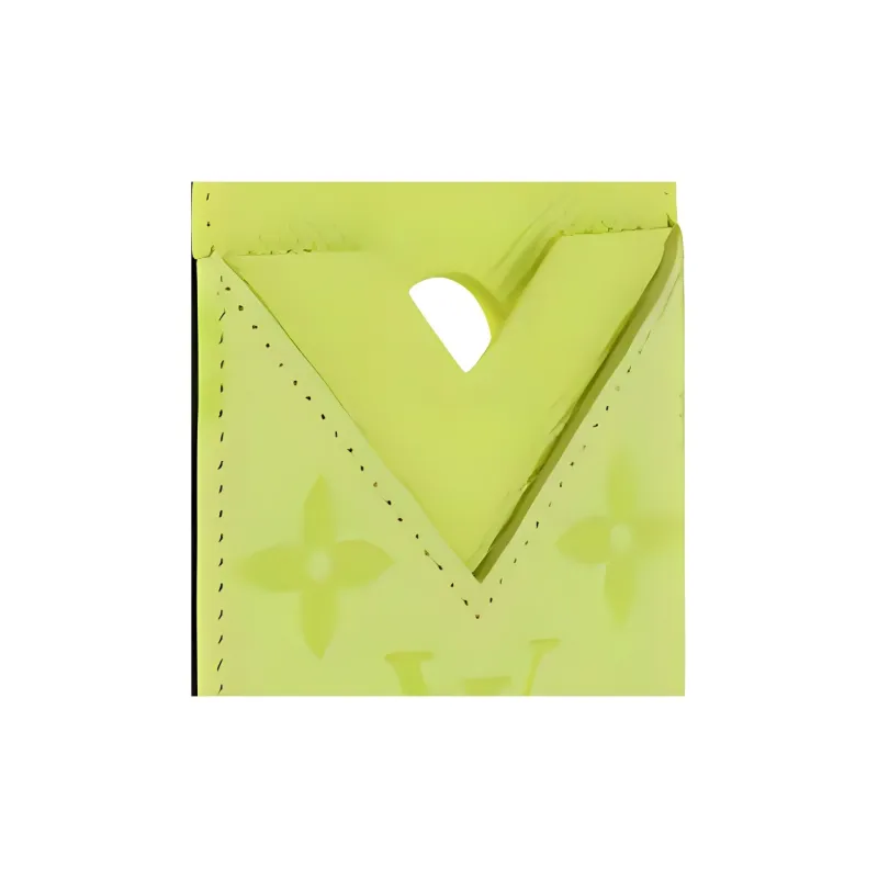 LOUIS VUITTON Cow Leather Card Holder Women's Green-3