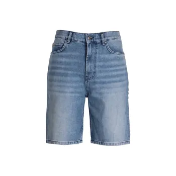 HUGO BOSS Whiskering effect Denim Shorts
