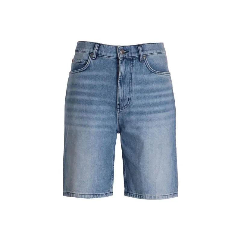 HUGO BOSS Whiskering effect Denim Shorts-0