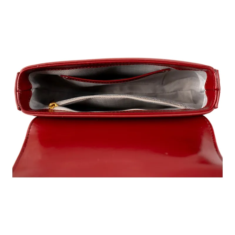 Vigno Synthetic Leather Handbag, One Shoulder, Crossbody Bag Regular Women's Red-60