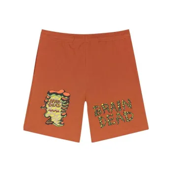 Brain Dead Casual Shorts Men Orange Red