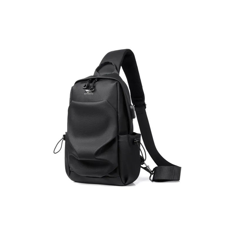 SEPTWOLVES Fabric Sling Bag Regular Men's Black/Gray-1