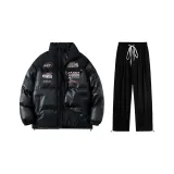 Set (Black Puffer Jacket+Black Casual Pants)