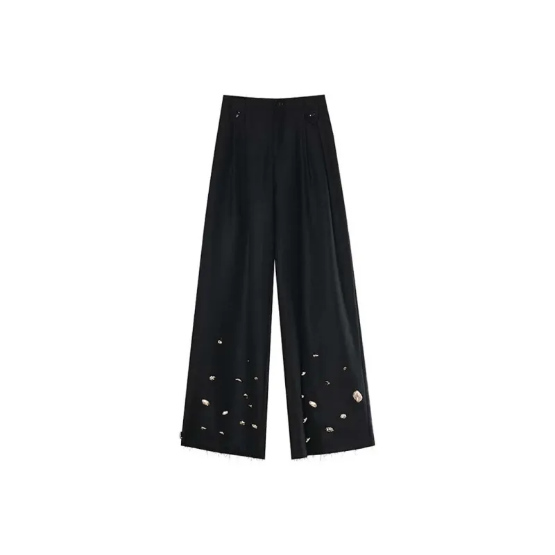 VALLEYOUTH Casual Pants Unisex Midnight Black-0
