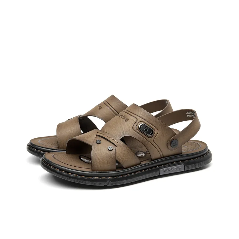 Spider King Beach Sandals Men's Khaki-2