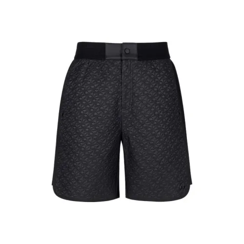 Moose Knuckles No Guilt Quilt Casual Shorts Men Black All Over Print Pattern