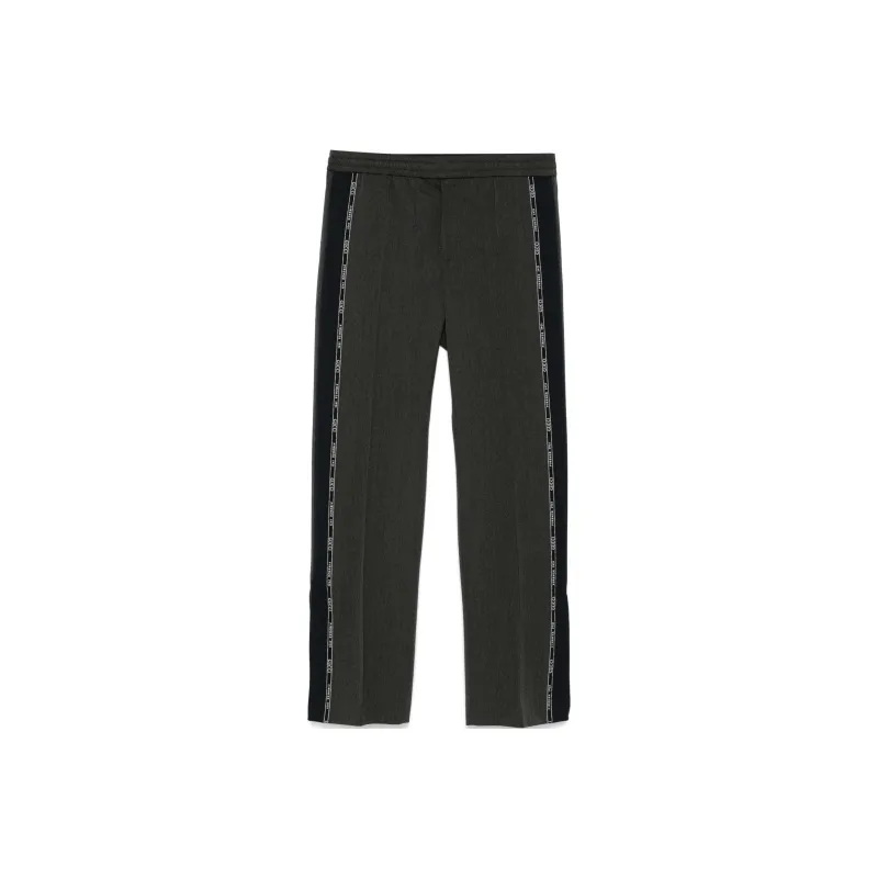 GUCCI Logo Trim Tapered Leg Trousers-0