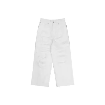 FARFROMWHAT SS24 Casual Pants Men's White