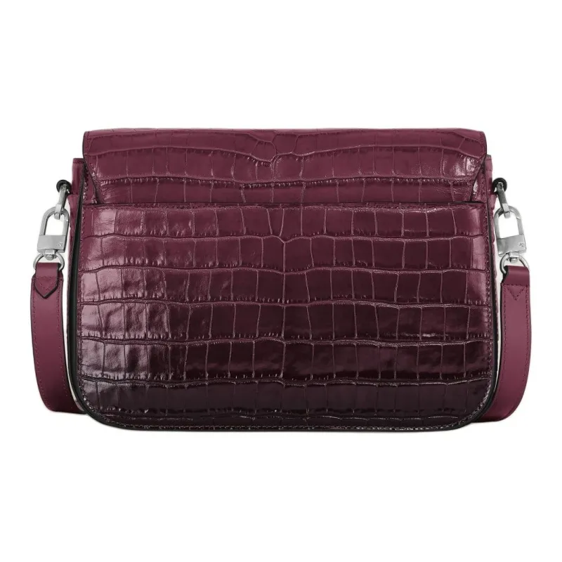 MONTBLANC Grain Cow Leather Shoulder Bag, Crossbody Bag Women's Ink Black Currant Color-2