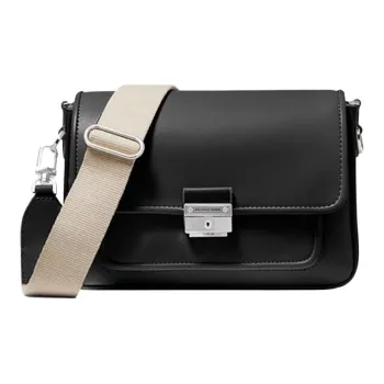 MICHAEL KORS Bradshaw Leather Envelope Bag Messenger Bag Shoulder Bag Crossbody Bag Medium Size Women's Black
