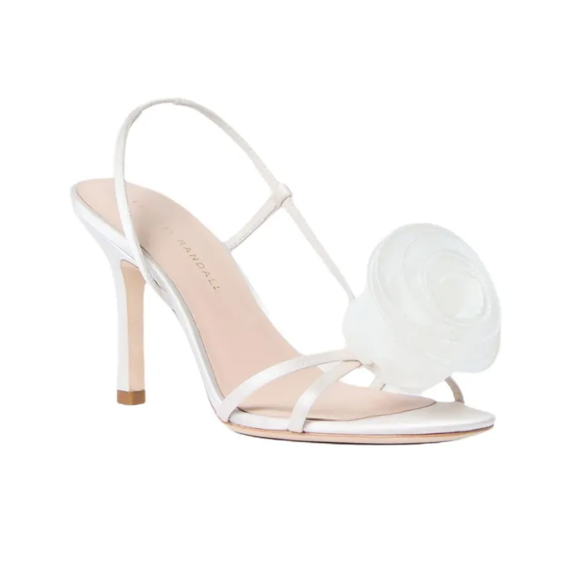 Loeffler Randall Steph Cream One Strap Sandals 8.8cm Women's White-1