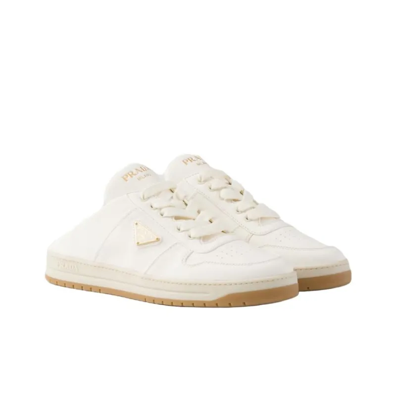 PRADA Rubber Sole Slip Resistant Closed Toe Slippers Women's Ivory-2