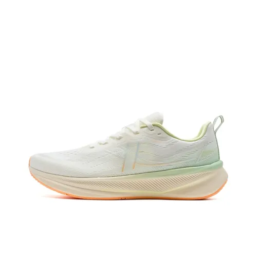 XTEP 6.0 Speed Coverage Abrasion Resistant Low Top Casual Running Shoes Women's White Green