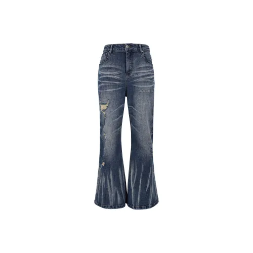 BJHG Jeans Unisex Lake Pattern Blue