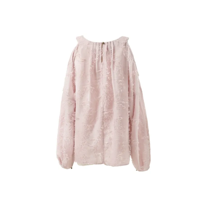 3COLOUR Chiffon Shirt Women's Smoke Pink-1