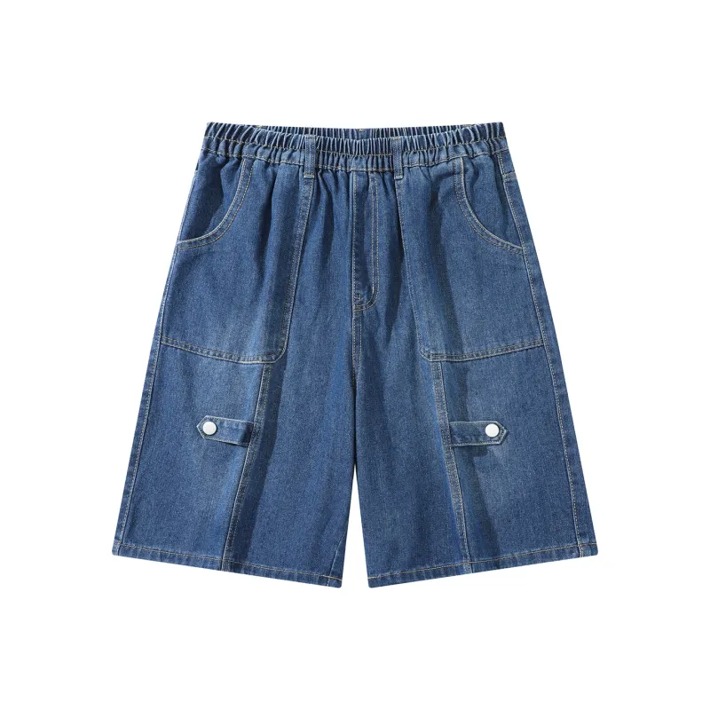 Mowlow Denim Shorts Unisex Dark Blue-0