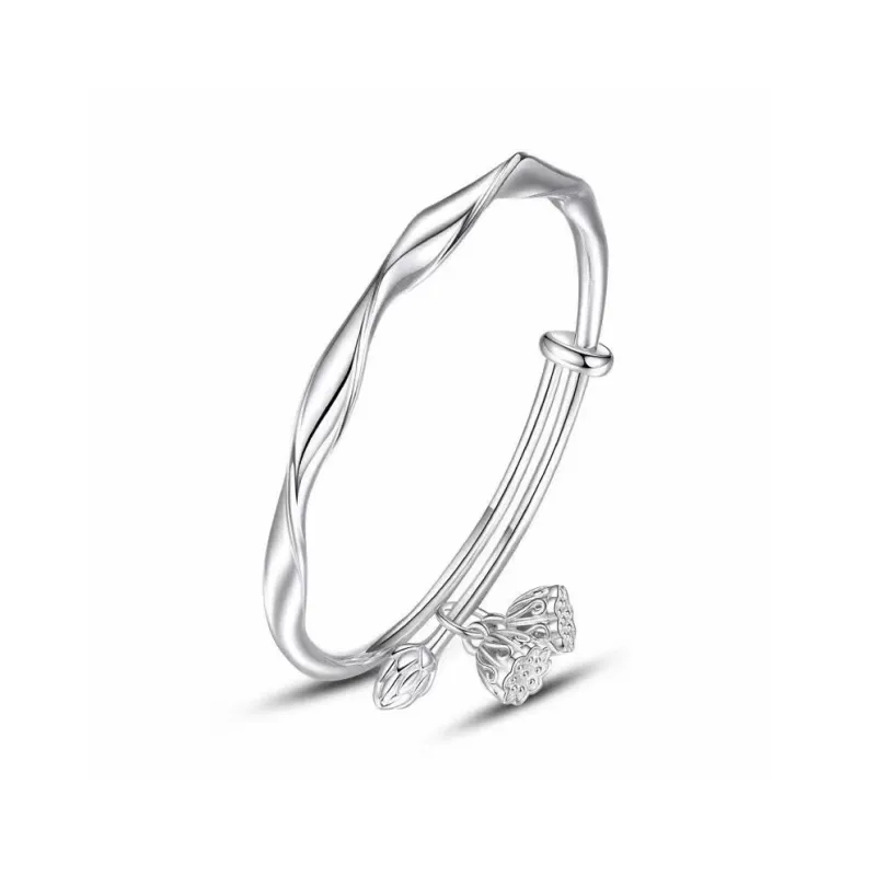 Hui Xuan Charm 999 Fine Silver Bangles Women's-0