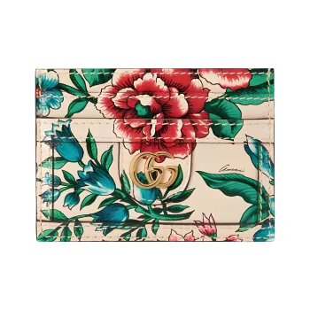 GUCCI Ophidia Leather Card Holder Women's Multicolor