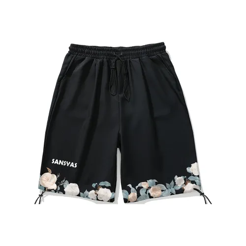 SANSYAS Casual Shorts Unisex Black