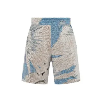 AMIRI Casual Shorts Men Blue With White Lettering