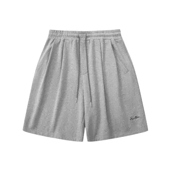Heartboon Casual Shorts Unisex Heather Gray