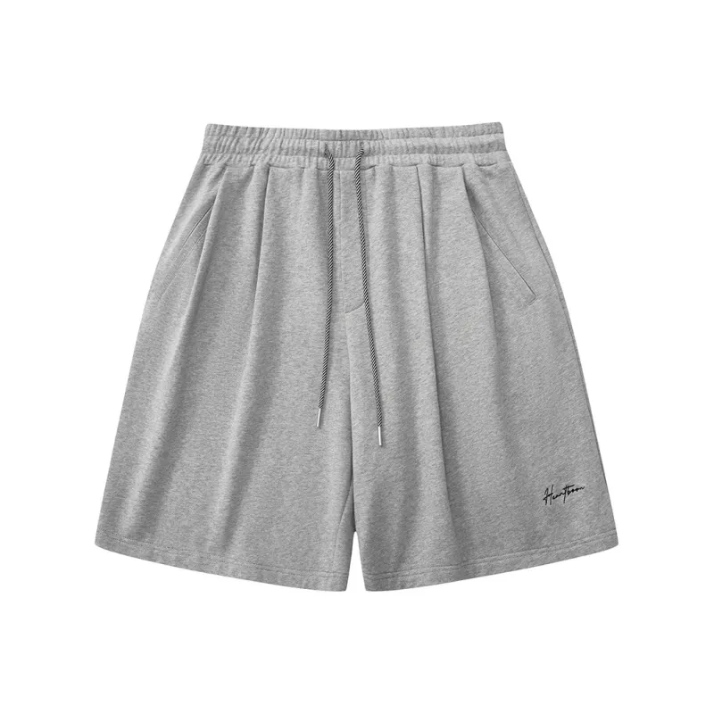 Heartboon Casual Shorts Unisex Heather Gray-0