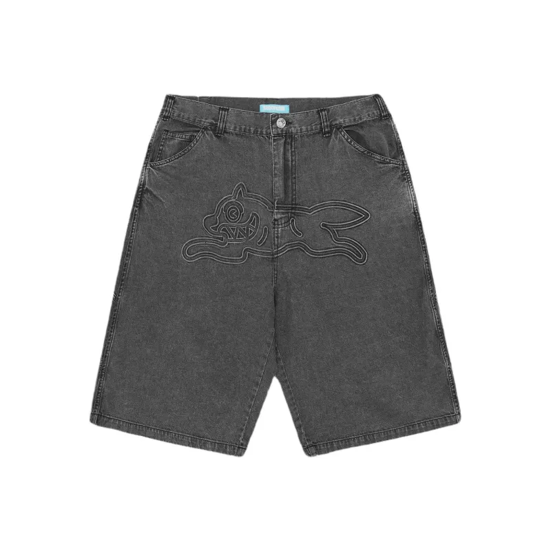 ICECREAM SS24 Denim Shorts Unisex Black-0