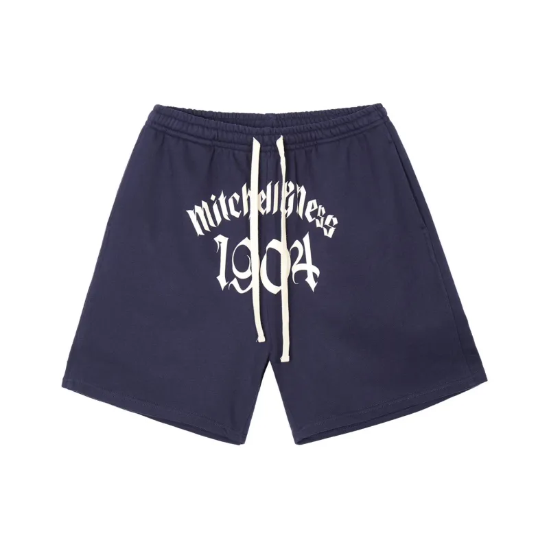 Mitchell Ness Casual Shorts Men Navy Blue-0