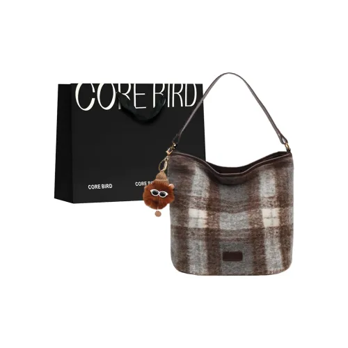 CORE BIRD Woolen Shoulder Bag Women's Coffee