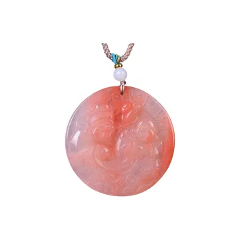HUWEI Golden Silk Jade Necklaces Unisex