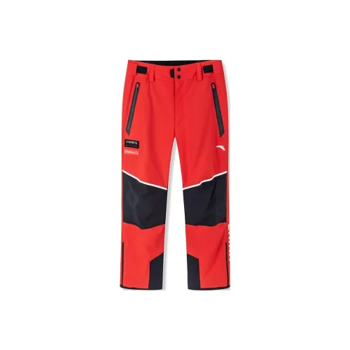 Anta Variety Training Collection Ski Pants Men's Red