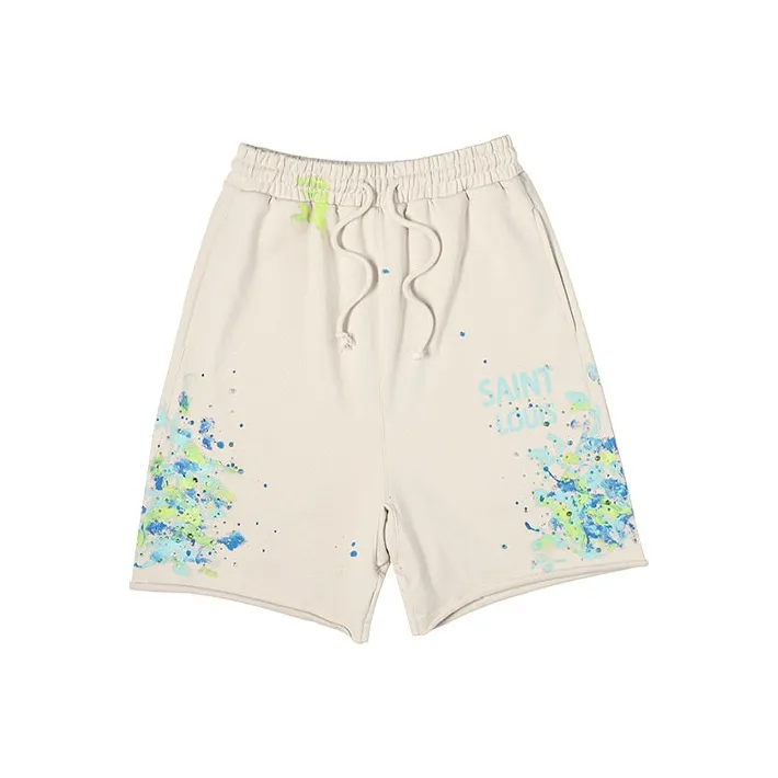 SSSAINT LOUIS Casual Shorts Unisex White-0